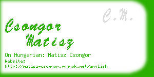 csongor matisz business card